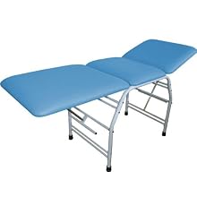 3B Scientific W15051LB Light Blue Carbon Steel Bi-Lateral Adjustment Treatment Table, 71.5" Length x 25.5" Width x 32.5" Height