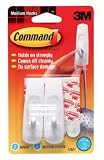 3M/COMMERCIAL TAPE DIV. / MMM17001 / Utility Hooks w/Command Adhesive, 3 lb. Cap., 2 Hooks/4 Adhesive Strips/pack / Sold as 1 PK