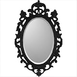 Black Ornate Traditional Wall Mirror