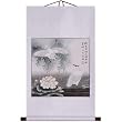 Hand-Painted 36" Oriental Wall Art Scroll - Two Herons With White Border
