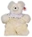 Alpaca Bear. Genuine Light Colored Alpaca Teddy Bear With White Rhinestones Collar. 18-20 inches high.