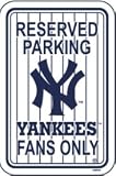 New York Yankees Pinstripe Reserved Parking Sign