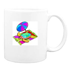Mug with blanket, umbrella, turtle by SHOPZEUS