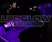 LEDGlow 4pc Purple LED Interior Footwell Underdash Neon Lighting Kit for Cars & Trucks - 7 Unique Patterns - Music Mode - 8 Brightness Levels - Auto Illumination - Includes Cigarette Power Adapter
