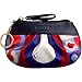 Coach Op Art Amanda Resort Zip Top Coin Bag with Key Chain Pink Multi