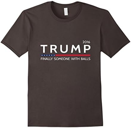 Men's Trump finally someone with balls t-shirt Large Asphalt