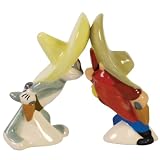 Westland Giftware Looney Tunes Magnetic Bugs and Yosemite Sam Salt and Pepper Shaker Set, 4-1/4-Inch