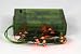 Micro LED 20 Amber Color Lights Battery Operated on 7ft Long Green Color Ultra Thin String Wire