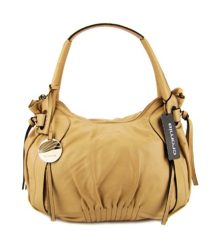 CROMIA Italian Shoulder Hobo Bag in Camel Leather