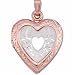 14kt Heart Shape Photo Locket Charm Pendant