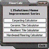  : FloorCalc for Palm Hi-Res downloadable Software