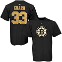 Reebok Boston Bruins #33 Zdeno Chara Black Player T-shirt