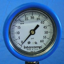 Intercomp Air Gauge,60 x 1 PSI