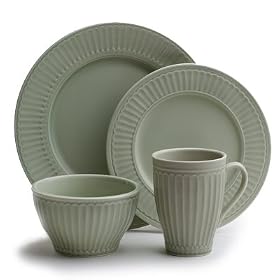 Coventry Athena Celedon 16-Piece Dinnerware Set, Service for 4 by PTS America