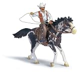 Cowboy with Lasso on Horse