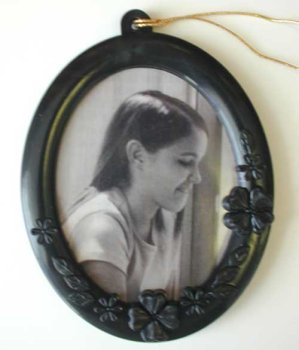 Miniature black picture frame air freshener in Cologne Scent