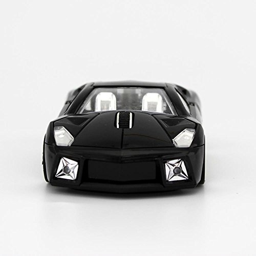 CHUYI Car Shape Wireless Mouse 2.4Ghz Optical Mice Gaming Mouse For PC/Laptop Computer(Black)