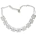 Bridal Necklace Silver Tone Pearls Austrian Crystals