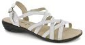 Ever So Soft "Rylee" Ladies Multi Starp Comfort Flexi Sandal Shoes - White