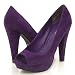 Blair01 Faux Suede Basic Platform Pump PURPLE