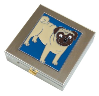 Fawn Pug Pill Box Large