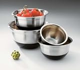 Arcosteel 0174 1.5 Quart Non Skid Stainless Steel Mixing Bowl Black