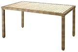 Belardo Tisch rechteckig, Telesto, Teak mit braunem Geflecht