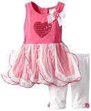 Little Lass Baby-Girls Infant 2 Piece Dress Set with Heart