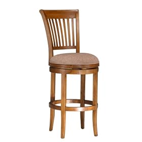 Oak View Swivel Counter Stool with Back - Oak by Hillsdale Furniture