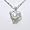 Cursive Heart Shaped Cultured Pearl Pendant w. Silver Chain Necklace (18