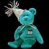 Review TY  / TY December Birthday Bear with Hat Beanie Baby