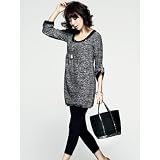 「（チェスナット　ヒル）CHESTNUT HILL ワンピース（レギンス付きニットチュニックワンピース） レディス 【ブラック/L】」の画像