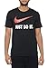 NIKE Sportswear Men's Just Do It Swoosh Tee, Black/White/Varsity Red, Small