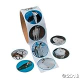200 ARCTIC Animal Stickers (2 ROLLS of 100 ea) Penguins Snow Owl WHALE Sea Lion Wolf - COLD Weather Creatures KID'S Party FAVORS Classroom DOCTOR DENTIST