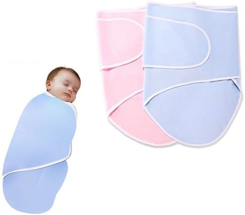Double Layer Cotton Newborn Baby Swaddleme Parisarc Blanket and Infant Swadding Wrap Sleeping Bags Sleepsacks (Pink)