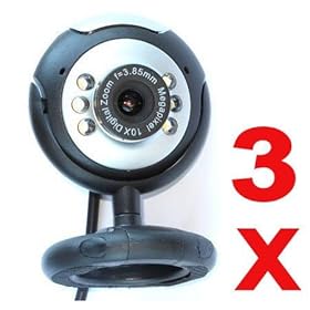 Neewer 3x 5 MP USB 6 LED PC Webcam Camera plus + Night Vision MSN, ICQ, AIM, Skype, Net Meeting and compatible with Win 98 / 2000 / NT / Me / XP / Vista