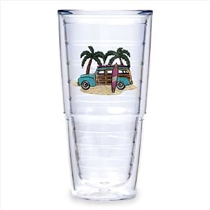 Tervis Tumbler Green Woodie 24-Ounce Double Wall Insulated Tumbler, Set of 2