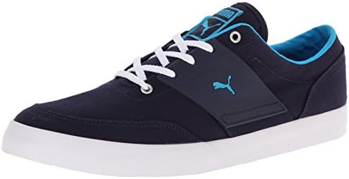 PUMA Men's El Ace 4 TXT Lace-Up Fashion Sneaker, Peacoat/Hawaiian Ocean, 10.5 M US