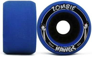 Landyachtz Zombie Hawgs Blue 76mm 78a Longboard Skateboard Wheels (Set of 4 Wheels)