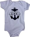 Little Rippers - "Dad" Anchor Toddler Onesie White & Blue : Size 3-6 Months