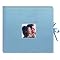 Sewn Leatherette D-Ring Scrapbook - Baby Blue