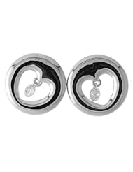 14K White Gold Diamond Dashing Diamonds Earrings