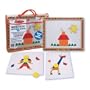 Melissa & Doug Deluxe Wooden Magnetic Pattern Blocks Set