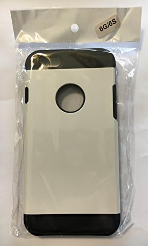 iPhone 6/6S Shock Dispersion Technology Cell Phone Case - Ultra Slim, Tough, Non Slip, Perfect Fit, Rugged Spider Web Design (White)