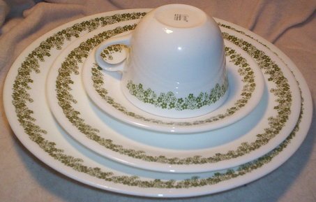 Spring Blossom Green (Crazy Daisy) 4 Piece Set; 1 Dinner, 1 Lunch, 1 Cup & Saucer Spring Blossom Green (Crazy Daisy) 4 Piece Set; 1 Dinner, 1 Lunch, 1 Cup & Saucer