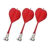 3 Pcs Indoor Game 3.2" Red Plastic Wing Magnetic Darts