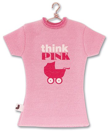 Mini T-Shirt Embellishment (Girl) THINK PINK For Scrapbooking, Card Making & Craft Projects