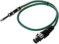 Seismic Audio - SATRXL-F2 - Green 2' XLR Female to 1/4" TRS Patch Cable