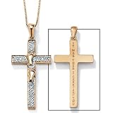 10k Footprints Cross Pendant