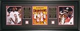 Dwayne Wade and Shaquille O'Neal Framed Miami Heat 3- 8x10 Photo Collage with Jersey Swatchs and Plates